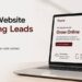 Laptop displaying a business website illustrating why a website is not getting leads.
